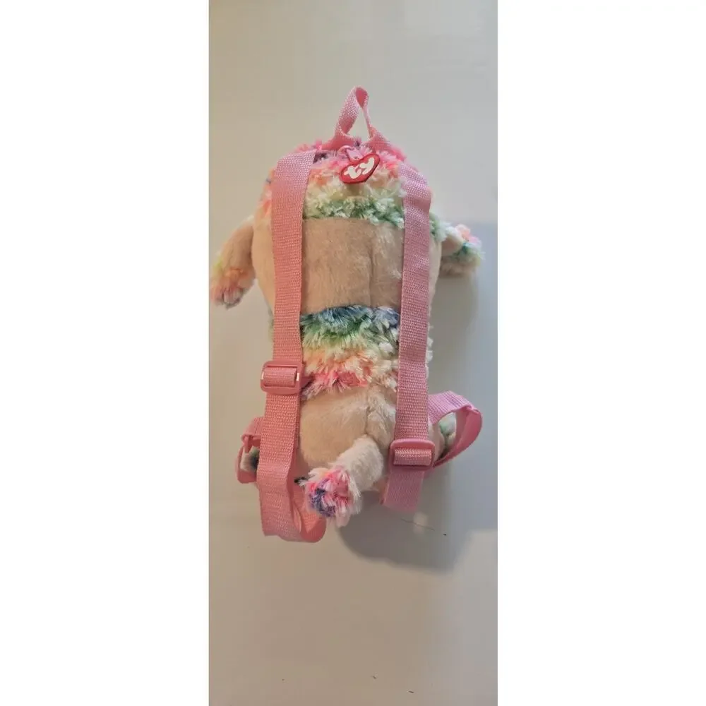 TY Beanie‎ Baby ‘Rainbow’ Dog Plush Backpack and Plush